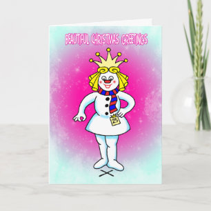 Beauty Pageant-kerstkaart Feestdagen Kaart
