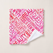 Beauty Pageant - Pink Beauty Pageant Mots Imprimer (Gant de toilette)