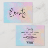 *~* BEAUTY Pastel Girly Soft  Rainbow Modern Visitekaartje (Voorkant / Achterkant)