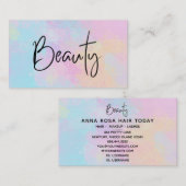 *~* BEAUTY Pastel Girly Soft  regenboog Modern Visitekaartje (Voorkant / Achterkant)
