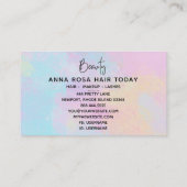 *~* BEAUTY Pastel Girly Soft  regenboog Modern Visitekaartje (Achterkant)