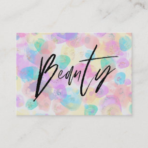 ** BEAUTY Pastel Kleurrijke regenboog Modern Abstr Visitekaartje