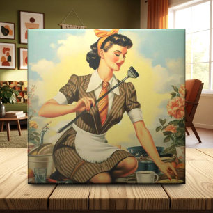 Beauty Pin-Up Tegeltje