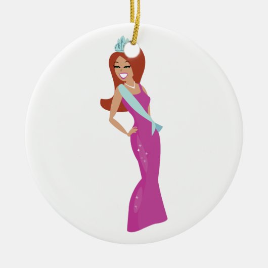 Beauty Queen Keramisch Ornament (Voorkant)