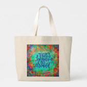  Beauty Quote Inspirivity Grote Canvas tas (Achterkant)