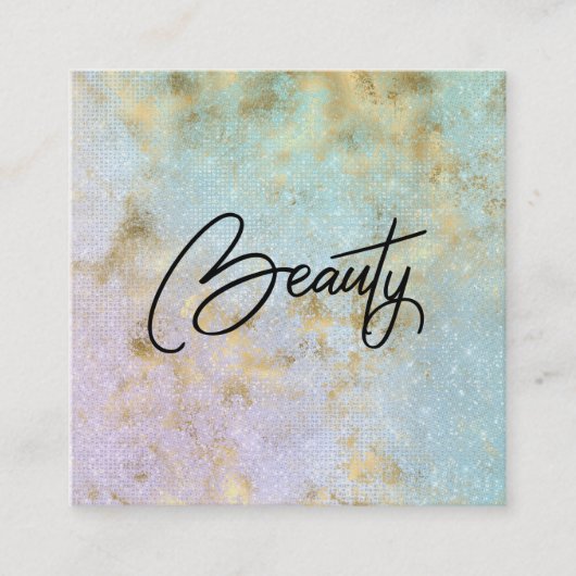 *~* BEAUTY Rainbow Glimmer Gold Carte de visite (Devant)
