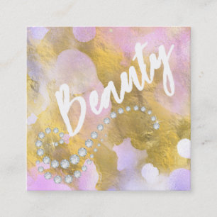 *~* BEAUTY Rainbow Gold Foil Carte de visite de sc