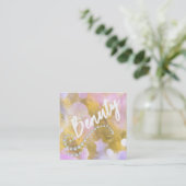 *~* BEAUTY Rainbow Gold Foil Carte de visite de sc (Debout devant)