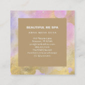 *~* BEAUTY Rainbow Gold Foil Script Visitekaartje (Achterkant)