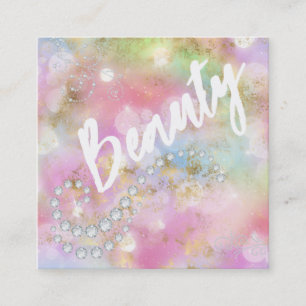 *~* BEAUTY Rainbow Gold Grunge Carte de visite