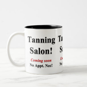 Beauty Salon, Barbershop, Tanning, Nail Salon Mokk Tweekleurige Koffiemok