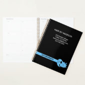Beauty Salon Blue Faux Glitter Appointment Planner (Display)