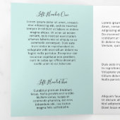 Beauty Salon Business Turquoise Trifold Brochure (Intérieur en premier)