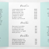 Beauty Salon Business Turquoise Trifold Brochure (Intérieur au milieu)