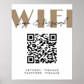 Beauty Salon Cafe Wifi Network QR Code Poster (Devant)