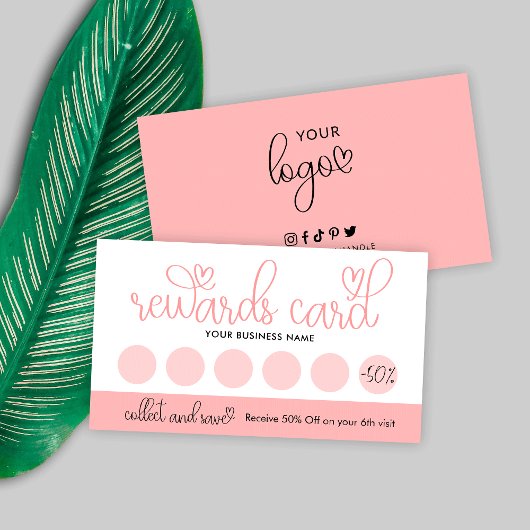 Beauty Salon Coeur tendance Script Police Carte de