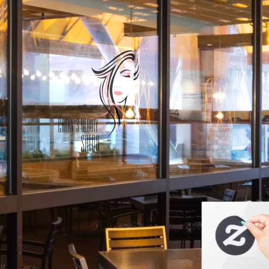 Beauty Salon Custom Business Raamsticker (Restaurant Raam)