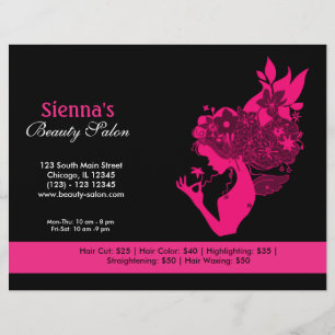 Beauty Salon (Deep Pink) Flyer