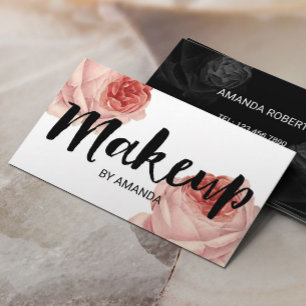 Beauty Salon Floral Makeup Artist Visitekaartje