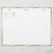 Beauty Salon Gold Light Blue Circle Menu Brochure (Dos)