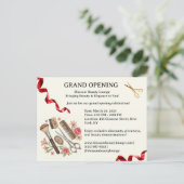 Beauty Salon Grand Opening Uitnodiging (Staand voorkant)