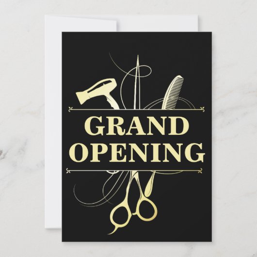 Beauty Salon Grand Opening Uitnodigingskaart Kaart (Voorkant)