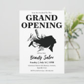 Beauty Salon Grand Opening Uitnodigingskaart Kaart (Staand voorkant)