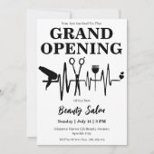 Beauty Salon Grand Opening Uitnodigingskaart Kaart (Voorkant)