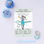 Beauty Salon Haarstylist Hair Stylist Price List Flyer (Enkel)