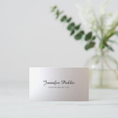 Beauty Salon Hair Stylist Script Modieuze Plain Visitekaartje (Staand voorkant)