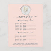 Beauty Salon heropend Logo QR CODE Prijs Roos Flyer (Voorkant)