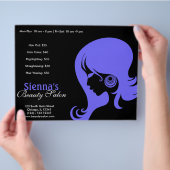 Beauty Salon (Light Slate Blue) Flyer (Hand)