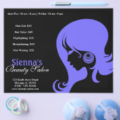 Beauty Salon (Light Slate Blue) Flyer (Enkel)