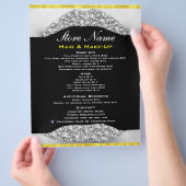 Beauty Salon List of Services Flyer Diamonds (Hand)