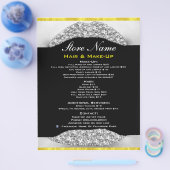 Beauty Salon List of Services Flyer Diamonds (Enkel)