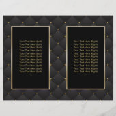 Beauty Salon Luxury Black & Gold Quilted BiFold (Achterkant)