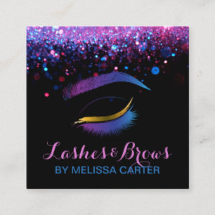 Beauty Salon Make-up Artiest Brows Lash Extensions Vierkante Visitekaartje