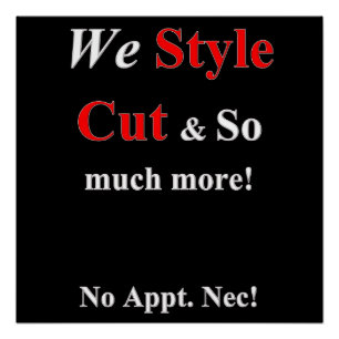 Beauty Salon, Nail Salon, posters van de barbersho Perfect Poster