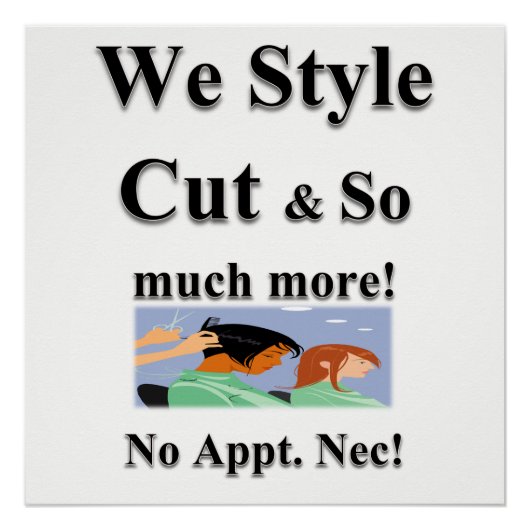 Beauty Salon, Nail Salon, posters van de barbersho Perfect Poster (Voorkant)