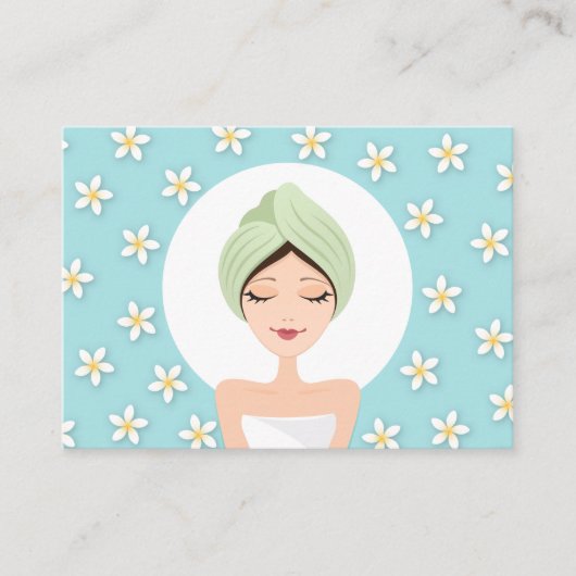 Beauty salon of spa visitekaartje - aqua blue (Voorkant)