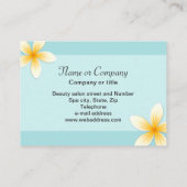 Beauty salon of spa visitekaartje - aqua blue (Achterkant)