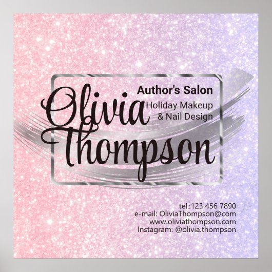 Beauty Salon Pearl Silver Poster (Voorkant)