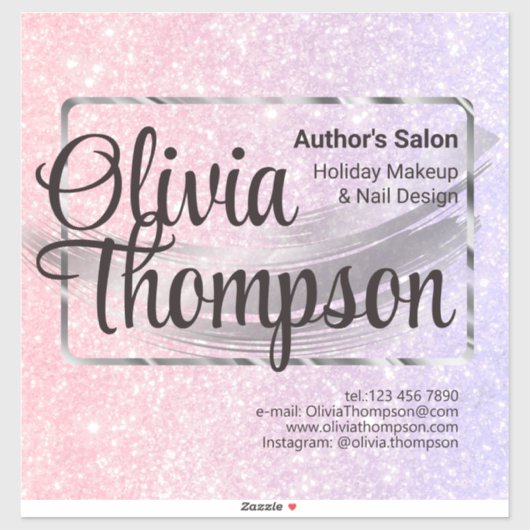 Beauty Salon Pearl Silver Sticker (Vel)