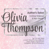 Beauty Salon Pearl Silver Sticker (Voorkant)