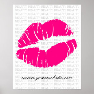 BEAUTY Salon Poster Spa Roze Licht Wit 2