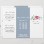 Beauty Salon Trifold Brochure Elegant Floral (Voorkant / Achterkant)