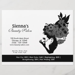 Beauty Salon (zwart) Flyer