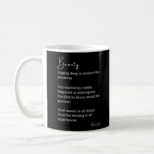 Beauty self love poem koffiethee mok keramisch zwa