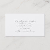  Beauty Shop Shabby Rozen Stylist Card Visitekaartje (Achterkant)