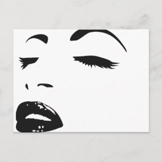 Beauty silhouet (groter) briefkaart